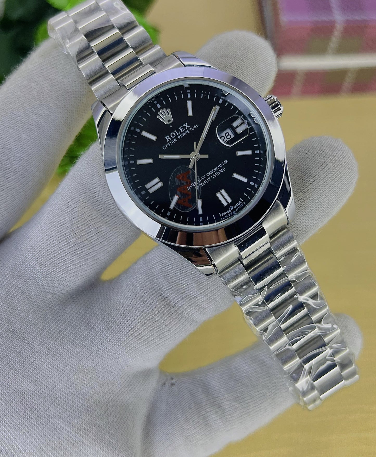 NEW MODEL ARRIVED OYSTER PERPETUAL ROLEX AAA STAINLESS STEEL CHAIN