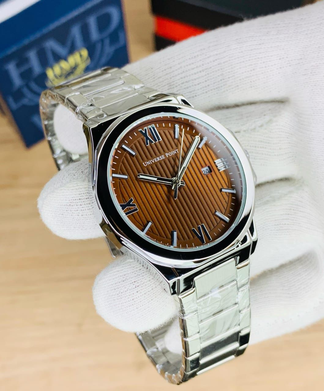 UNIVERSE POINT MEN'S CHAIN WATCH DATE WORKING