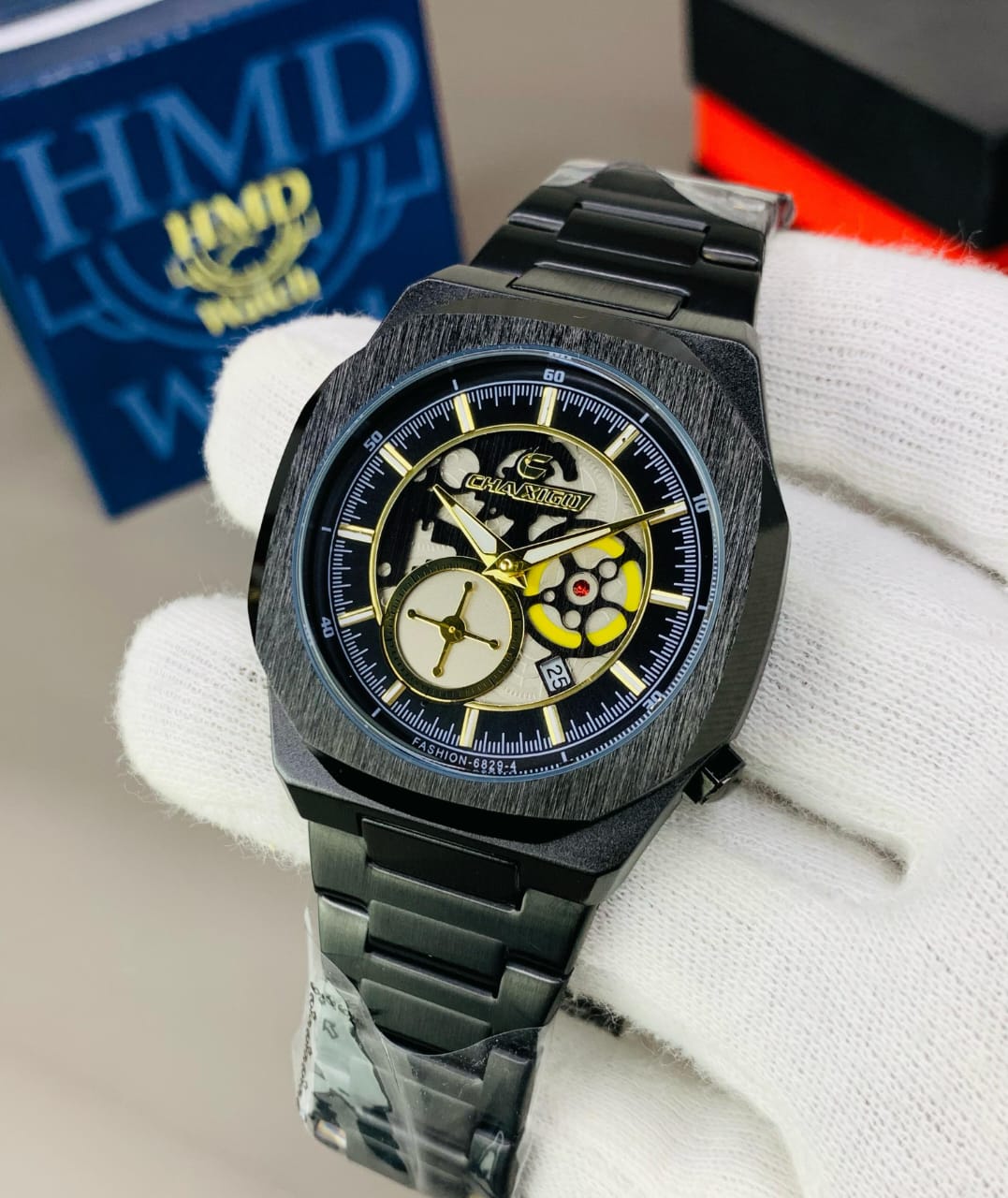 ORIGINAL CHAXIGO BRAND MIX MODELS STAINLESS STEEL CHAIN DATE WORKING BUTTERFLY MASTER LOCK