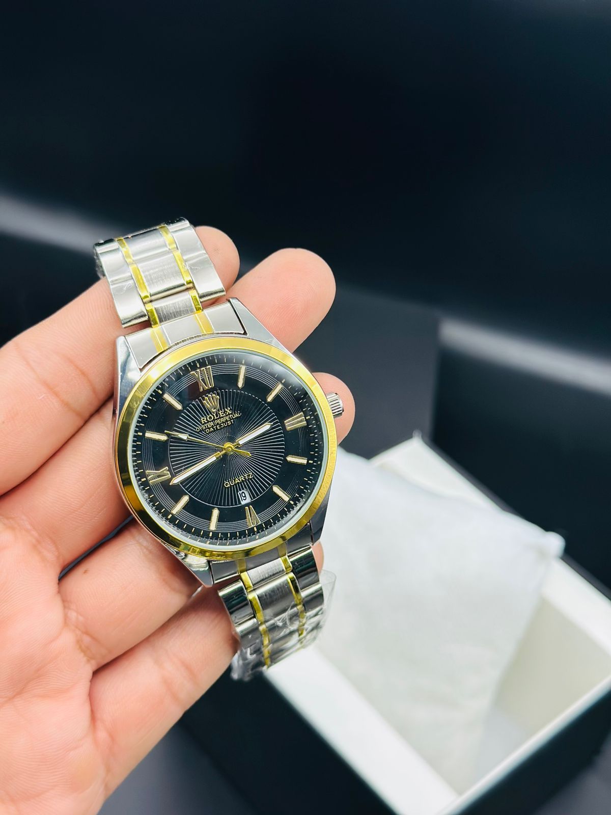 ROLEX WATCH NEW ARRIVALS ATTRACTIVE COLORS DATE WORKING STAINLESS STEEL CHAIN