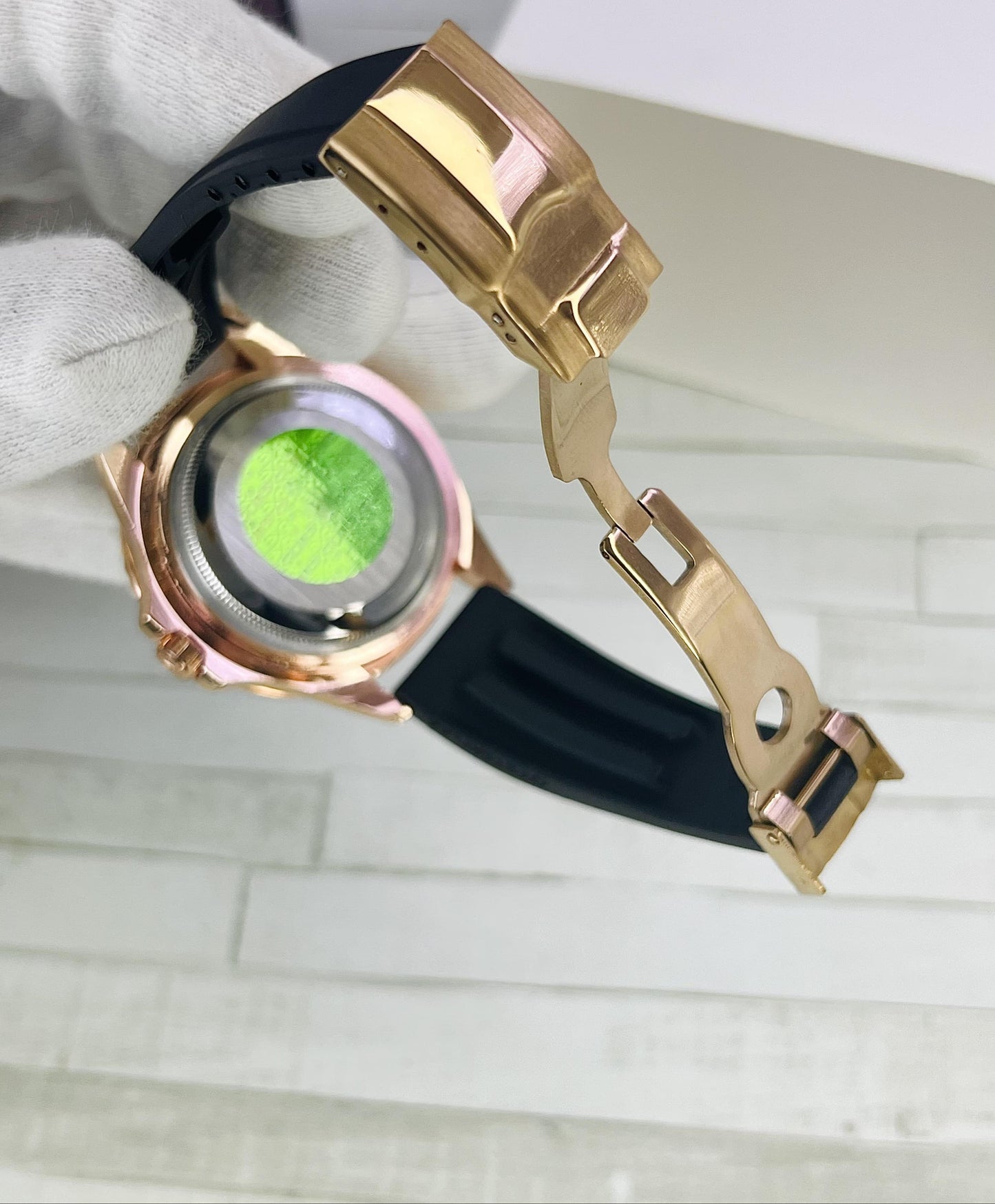 Yacht Master ROLEX men's watch Rubber strap With Heavy Master lock