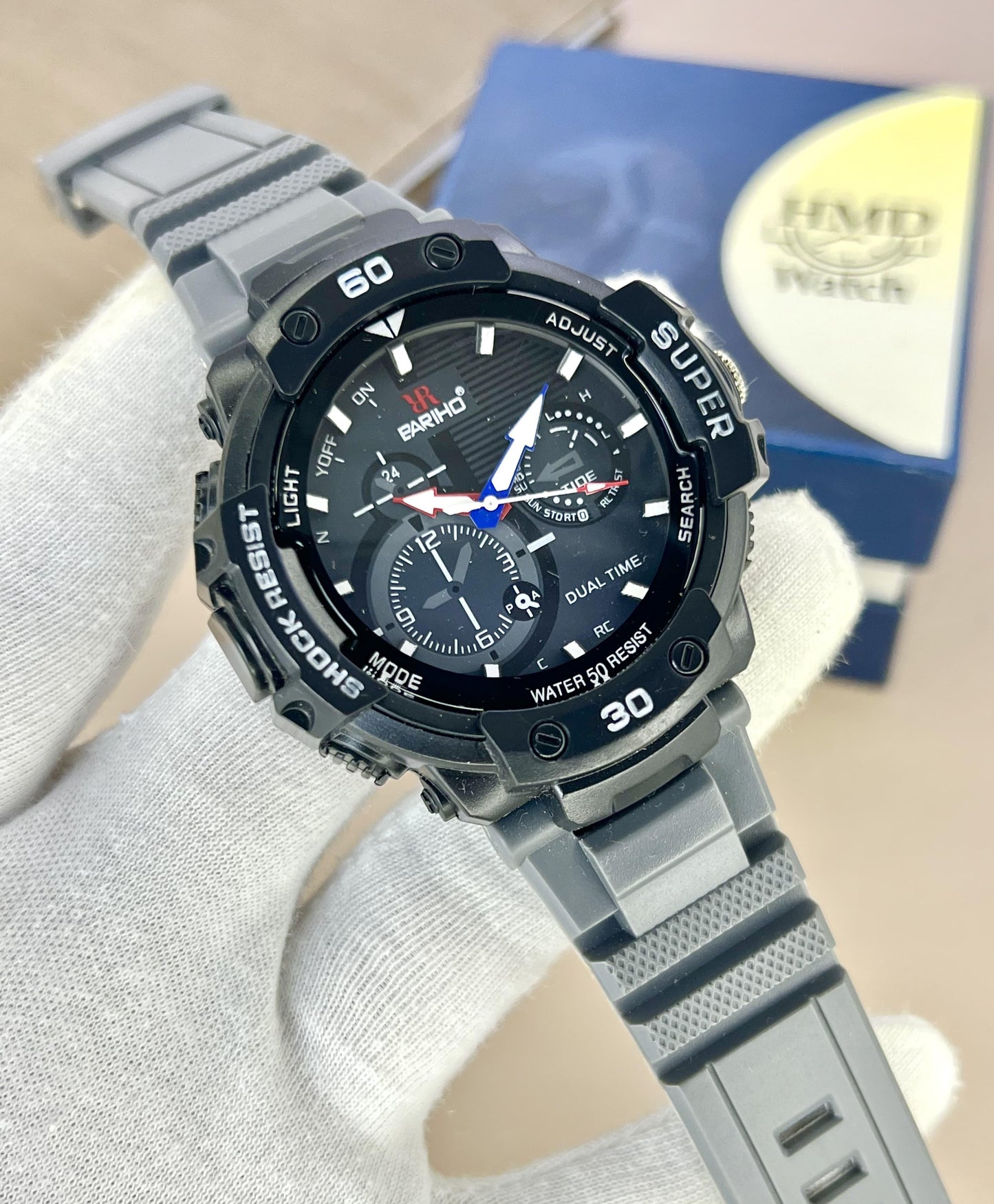 NEW MODEL ARRIVED BARIHO BRAND WATCHES SPORTS LOOK WATCHES WATER RESISTANT SCREW WASHER BACK