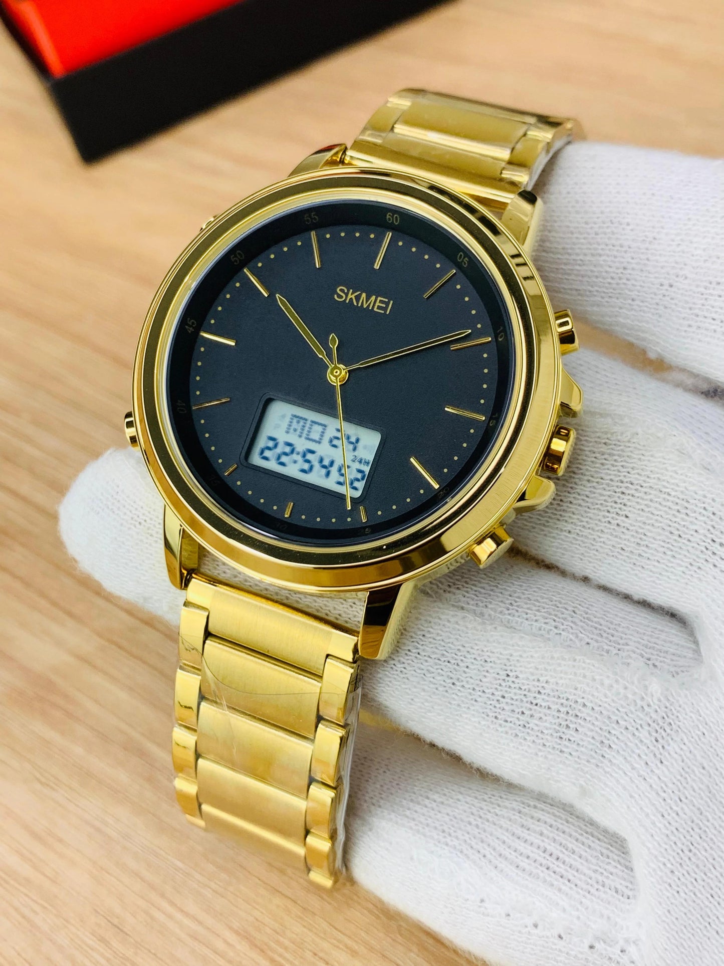 SKMEI WATCH FOR MEN'S BRANDED WATCH DUAL TIME CHAIN WATCH