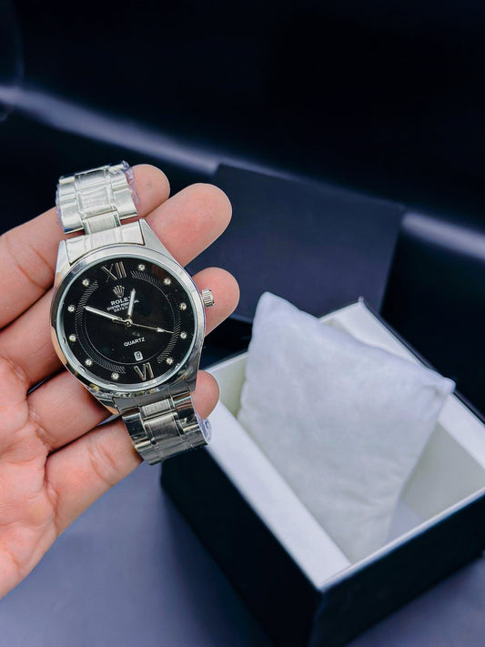 ROLEX WATCH NEW ARRIVALS ATTRACTIVE COLORS DATE WORKING STAINLESS STEEL CHAIN