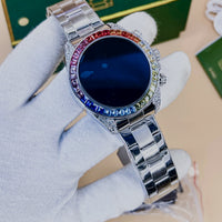 R1 pro ROLEX STYLE NEW STOCK SMART WATCH WITH MULTI STONE HEAVY CHAIN