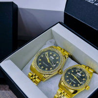 ROLEX Pair Watch Stone Model Fine Quality Quartz Machine
