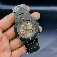 HUBLOT SKELETON GENTS COLLECTION METALLIC CASE WITH DATE
