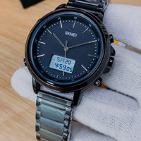 SKMEI WATCH  FOR MEN'S BRANDED WATCH  DUAL TIME CHAIN WATCH