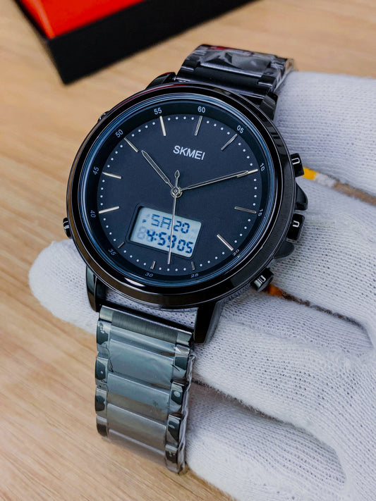 SKMEI WATCH  FOR MEN'S BRANDED WATCH  DUAL TIME CHAIN WATCH