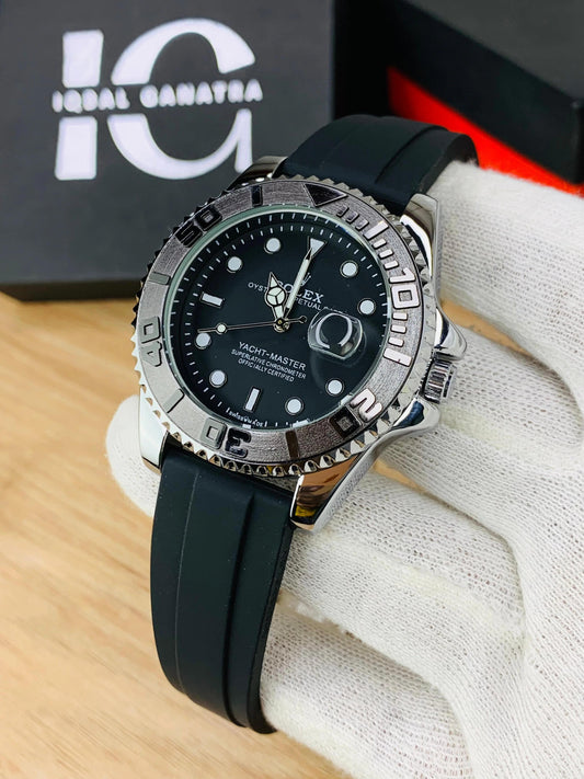 Yacht Master ROLEX men's watch Rubber strap With Heavy Master lock