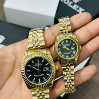 ROLEX PAIR WATCHES JUBILEE CHAIN STAINLESS STEEL CHAIN ROMAN DIALS