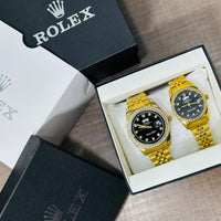 ROLEX Pair Watch Stone Model Fine Quality Quartz Machine