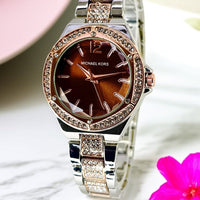 MICHAEL KORS  WOMEN'S CHAIN WATCH  STONE CASE