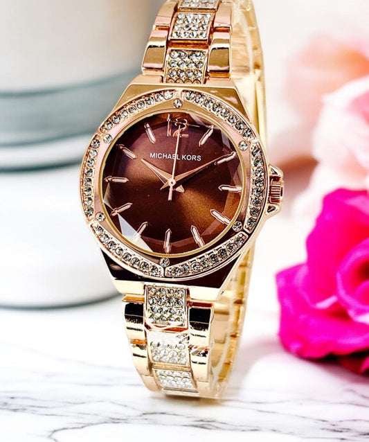 MICHAEL KORS  WOMEN'S CHAIN WATCH  STONE CASE