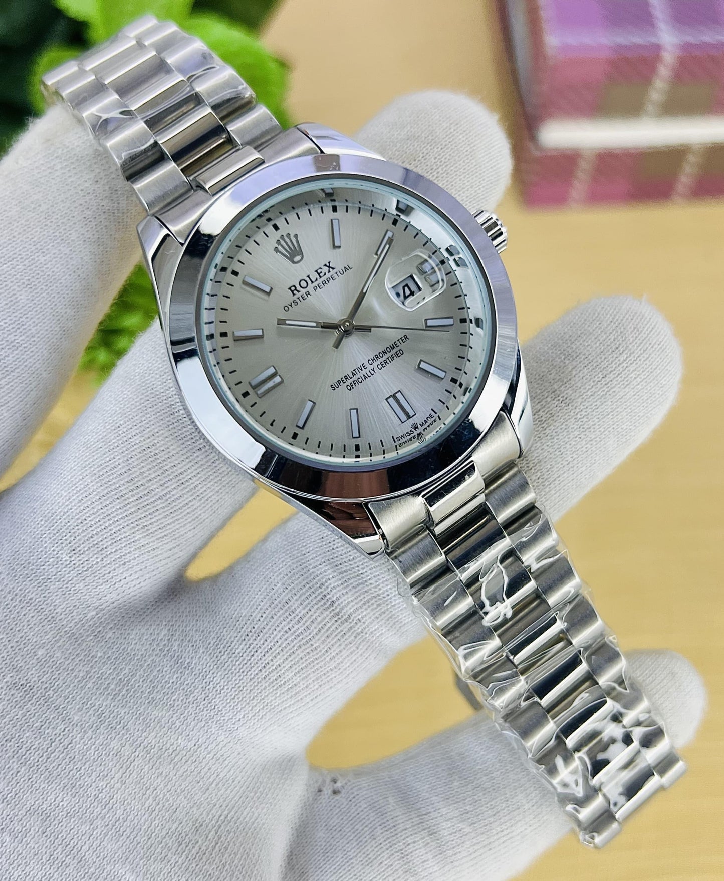 NEW MODEL ARRIVED OYSTER PERPETUAL ROLEX AAA STAINLESS STEEL CHAIN