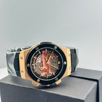 HUBLOT SKELETON GENTS COLLECTION METALLIC CASE WITH DATE