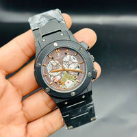 HUBLOT SKELETON GENTS COLLECTION METALLIC CASE WITH DATE