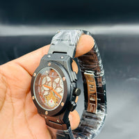 HUBLOT SKELETON GENTS COLLECTION METALLIC CASE WITH DATE