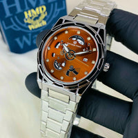 UNIVERSE POINT MEN'S CHAIN WATCH DATE WORKING BROWN ROUND DIAL