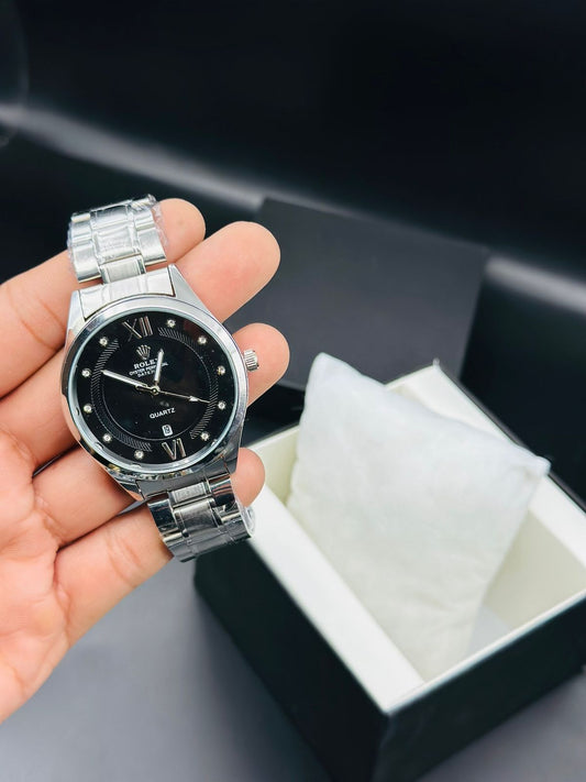 ROLEX WATCH NEW ARRIVALS ATTRACTIVE COLORS DATE WORKING STAINLESS STEEL CHAIN