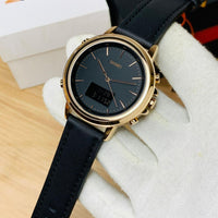 SKMEI WATCH  FOR MEN'S BRANDED WATCH  DUAL TIME  LEATHER STRAP
