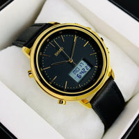 SKMEI WATCH  FOR MEN'S BRANDED WATCH  DUAL TIME  LEATHER STRAP