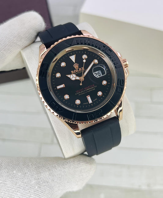 Yacht Master ROLEX men's watch Rubber strap With Heavy Master lock