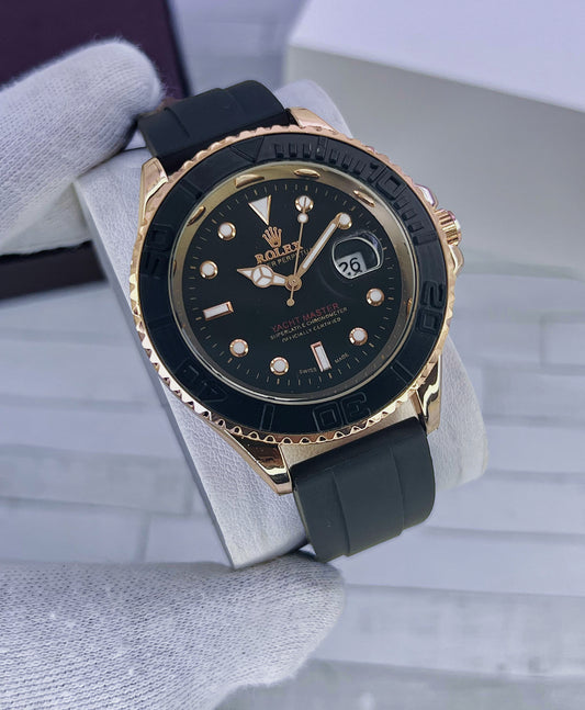 Yacht Master ROLEX men's watch Rubber strap With Heavy Master lock