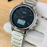SKMEI WATCH  FOR MEN'S BRANDED WATCH  DUAL TIME CHAIN WATCH