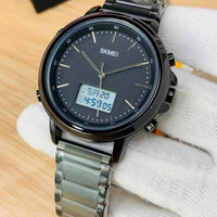SKMEI WATCH  FOR MEN'S BRANDED WATCH  DUAL TIME CHAIN WATCH