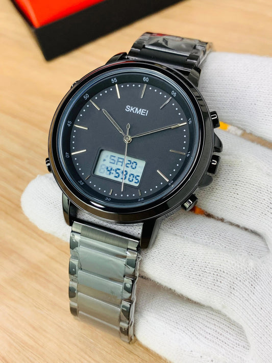 SKMEI WATCH  FOR MEN'S BRANDED WATCH  DUAL TIME CHAIN WATCH
